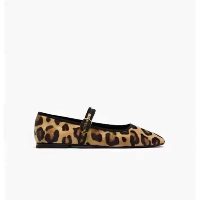 Jennifer – Chaussures Mary Jane à Imprimé Léopard