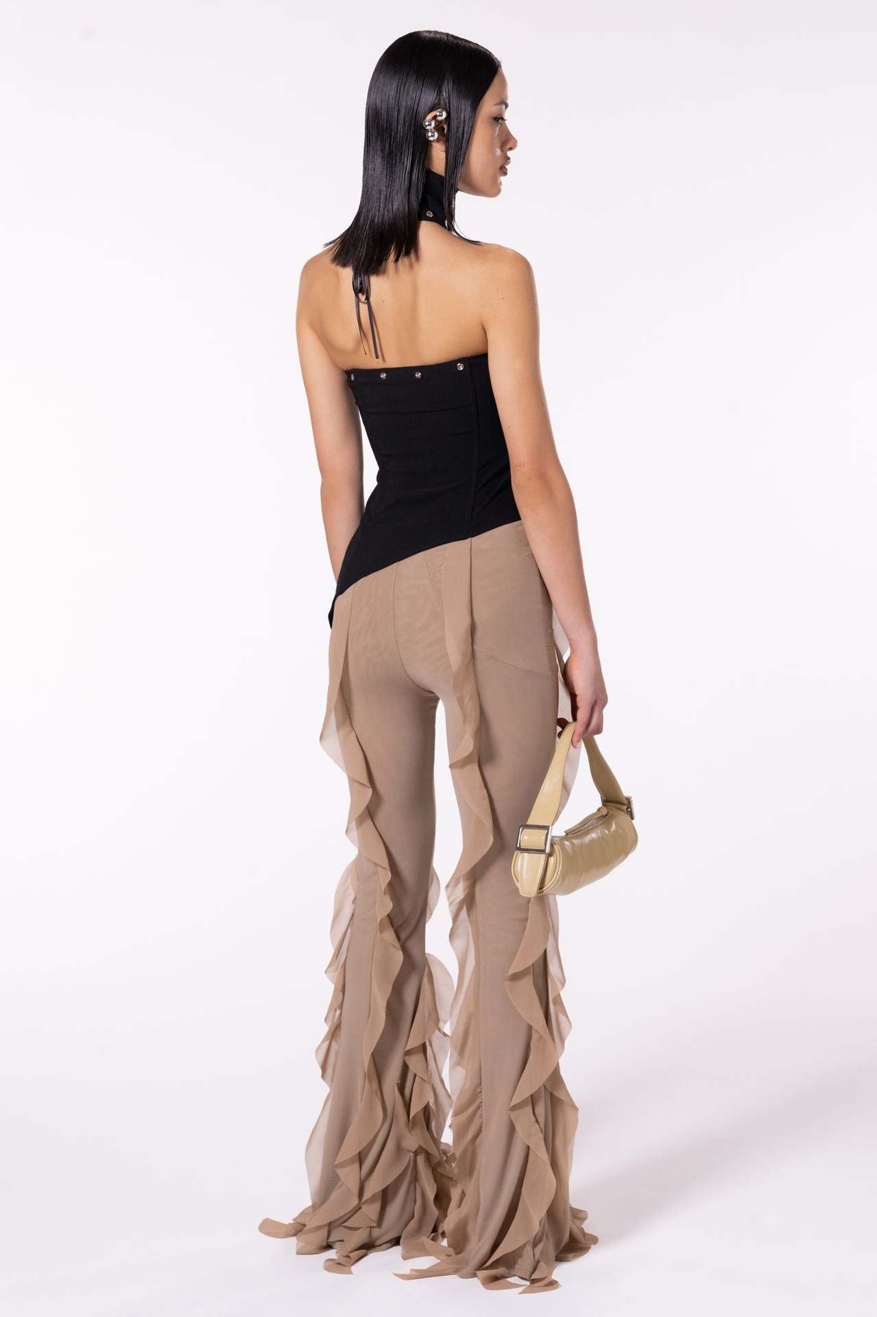 Jennifer – Pantalon Évasé Micro Ajusté pour Femmes