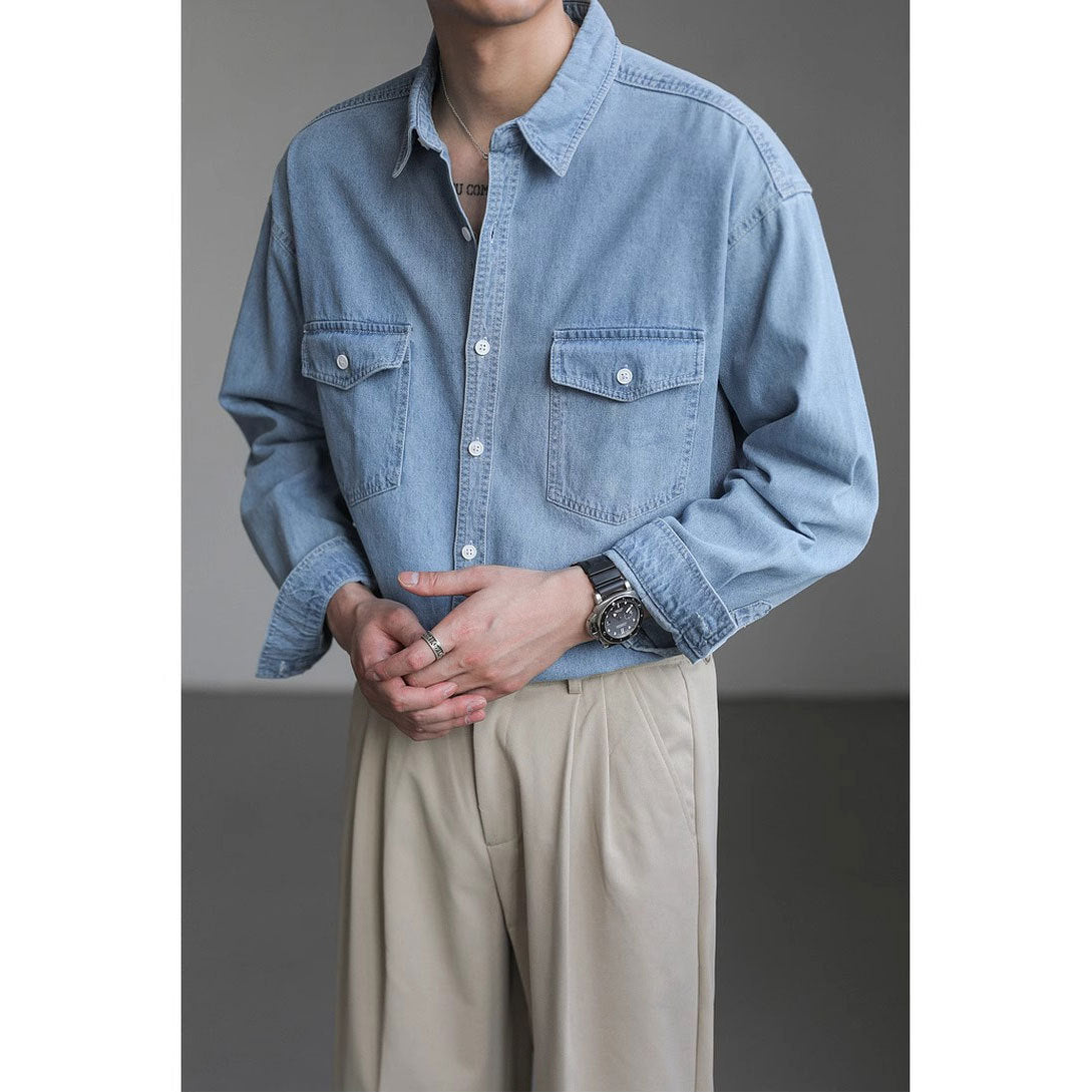 Matt – Chemise en Denim à Manches Longues pour Homme