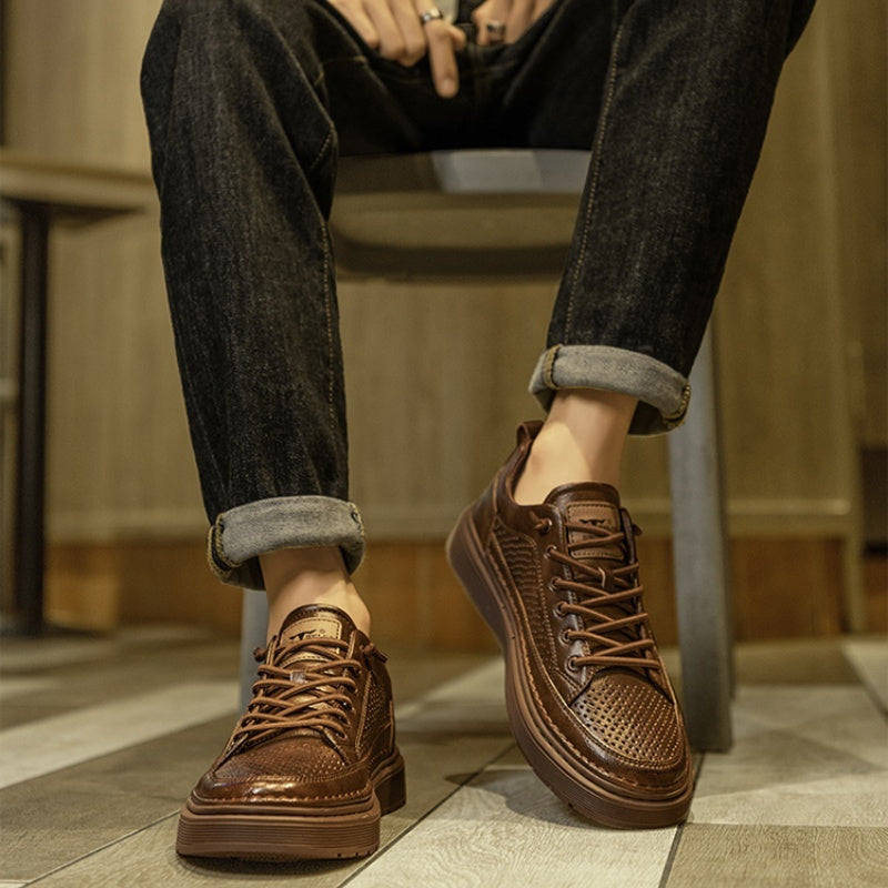 Michael – Chaussures Plates Blanches à Enfiler en Cuir Vegan
