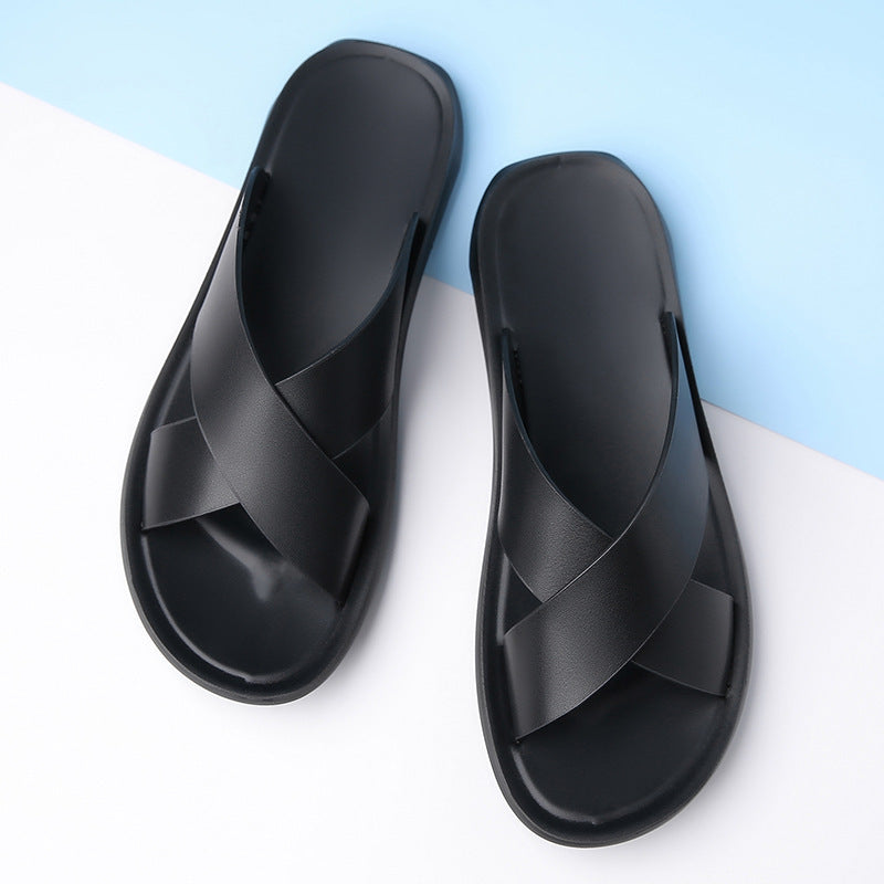 Ashley – Chaussons d'Été Décontractés en Cuir Vegan pour Hommes