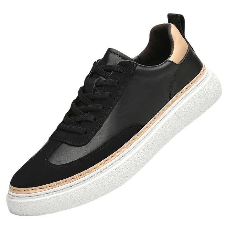 Jack – Baskets à Semelle Épaisse en Cuir Véritable