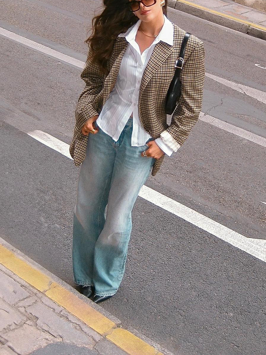 Patricia – Blazer à carreaux élégant