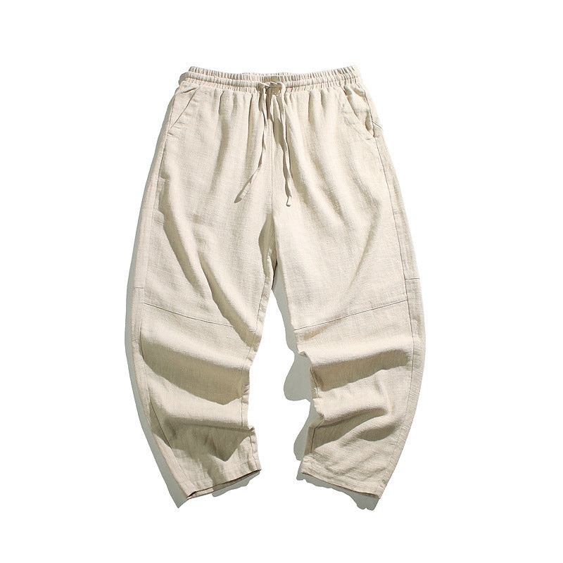 Robert – Pantalon Ample en Lin Style Chinois pour Hommes