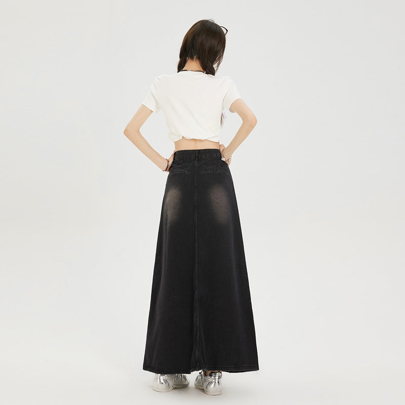 Tamara – Jupe en Jean Taille Haute à la Mode