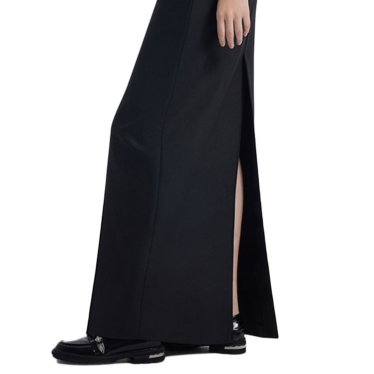 Fiona – Jupe Longue Fendue Taille Basse Évasée