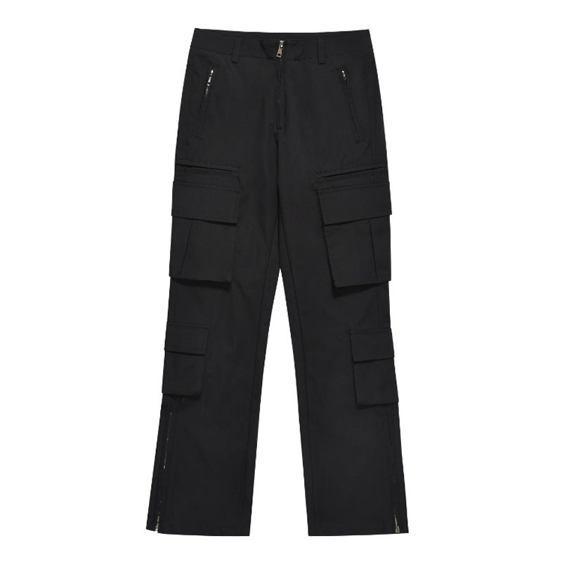 Kevin – Pantalon Cargo Large à Poches Multiples Noir