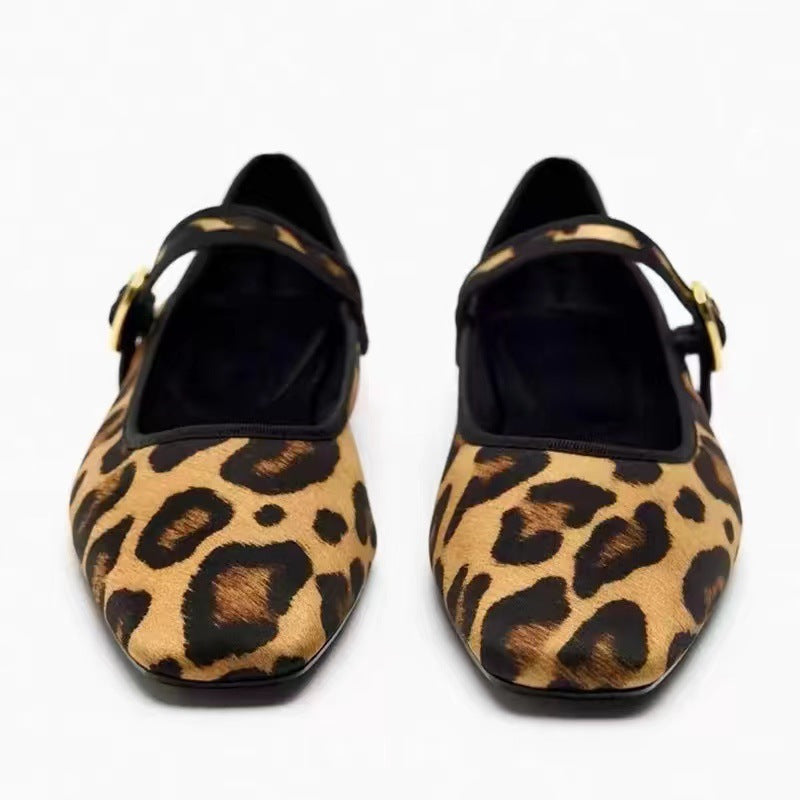 Jennifer – Chaussures Mary Jane à Imprimé Léopard