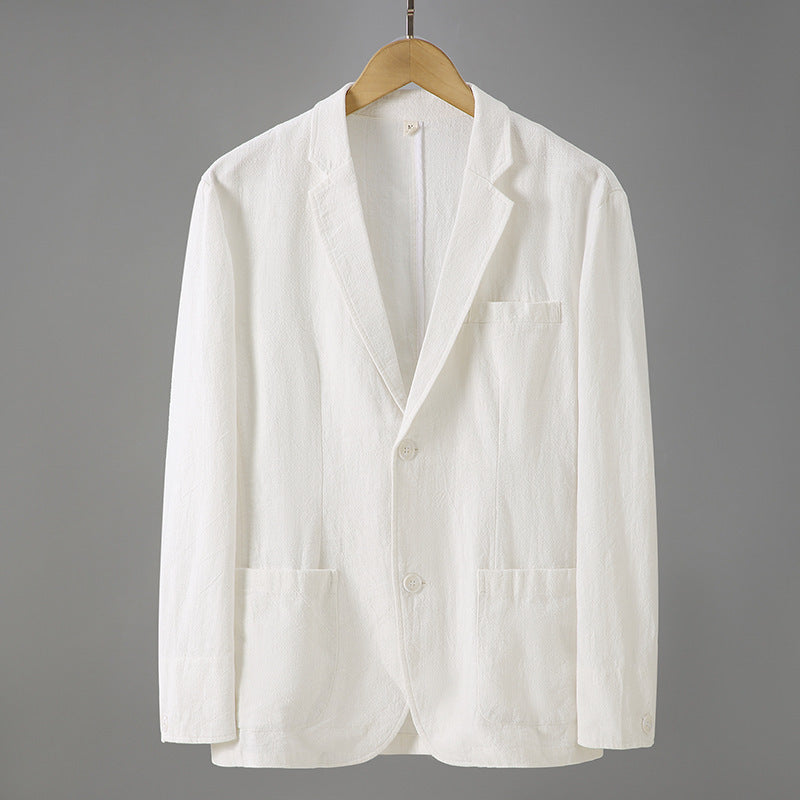 Nathan – Veste de costume en lin mince à manches longues pour hommes