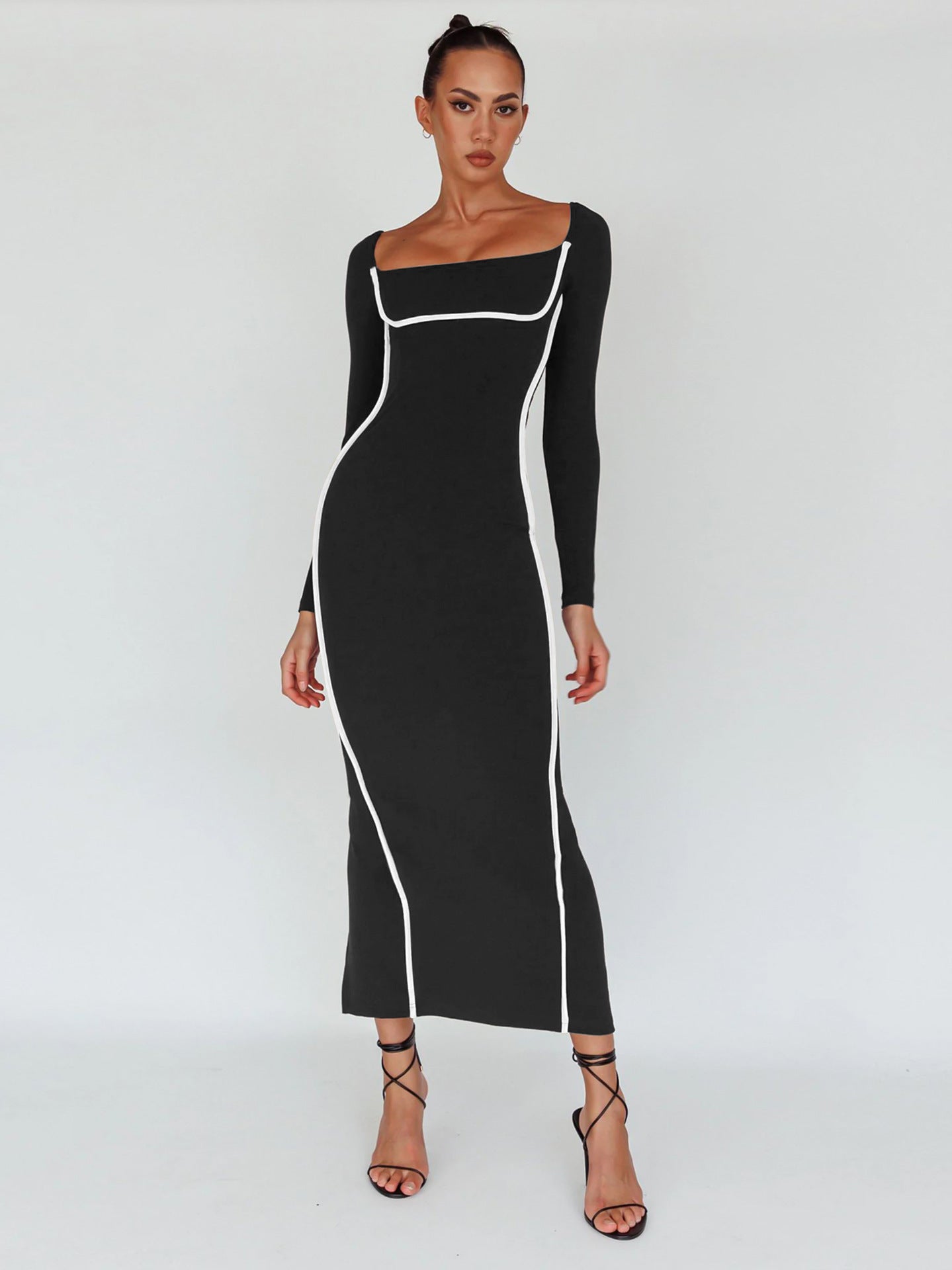 Carly – Robe Élégante à Agencement de Couleurs