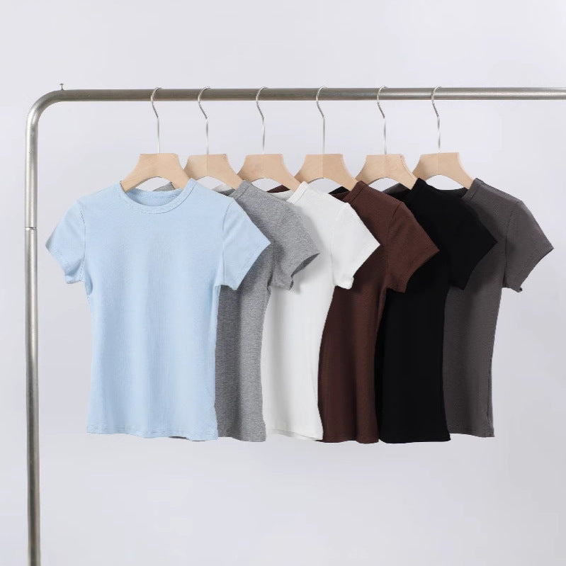 Wendy – T-shirt à Manches Courtes Col Rond à Effet Amincissant