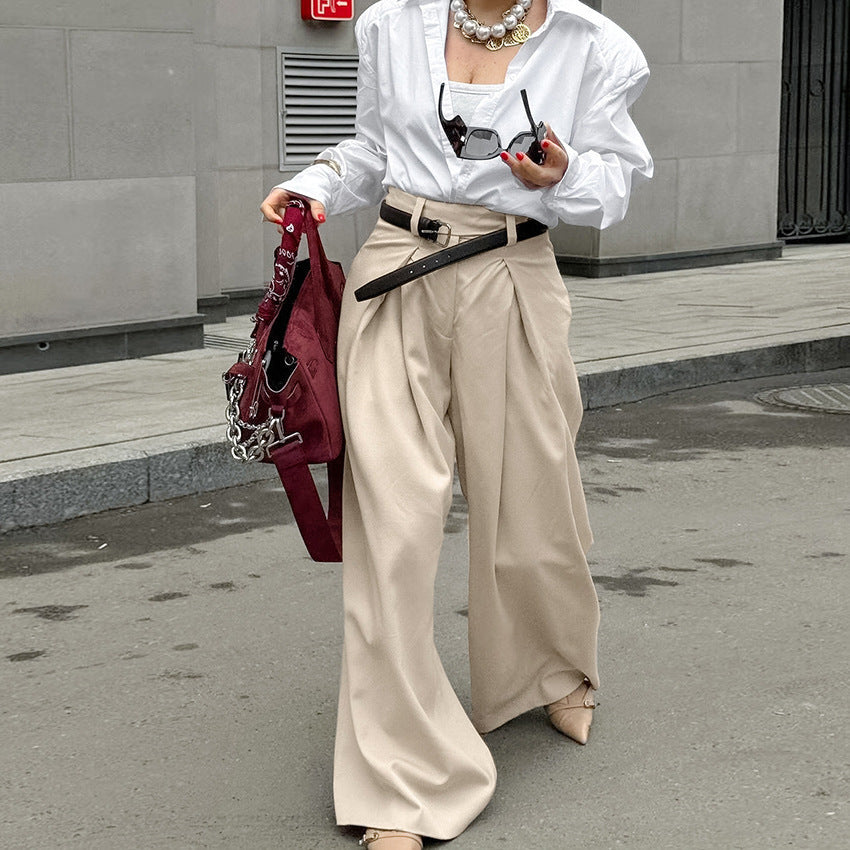 Julia – Pantalon Décontracté Taille Haute