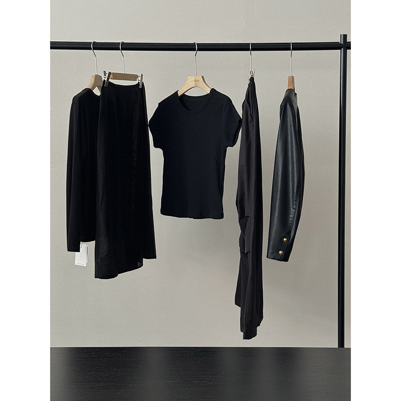 Anne – T-shirt à Manches Courtes avec Texture
