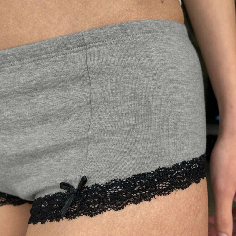 Wendy – Short en Dentelle avec Nœud Décontracté