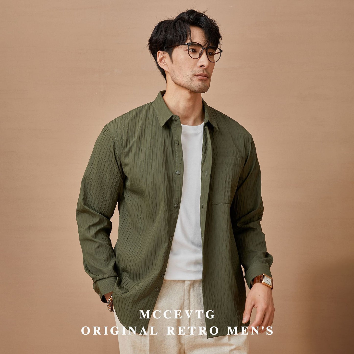 Jeff – Chemise Plissée Ample pour Automne