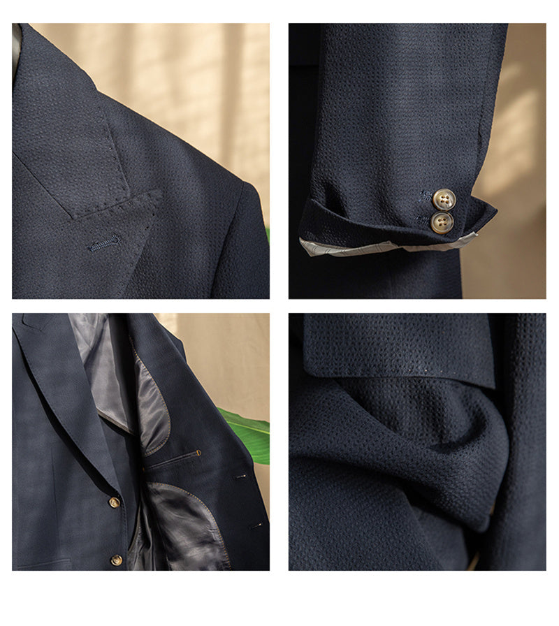 Jude – Costume Respirant en Laine à Demi-Doublure