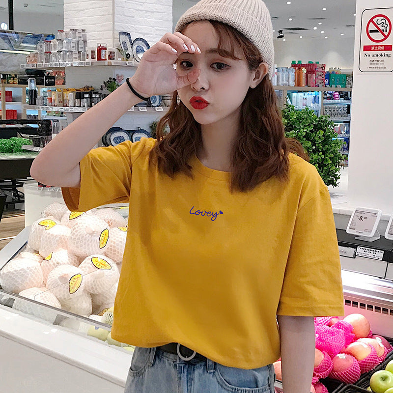 Rowan – T-shirt en Coton à Manches Courtes Imprimé