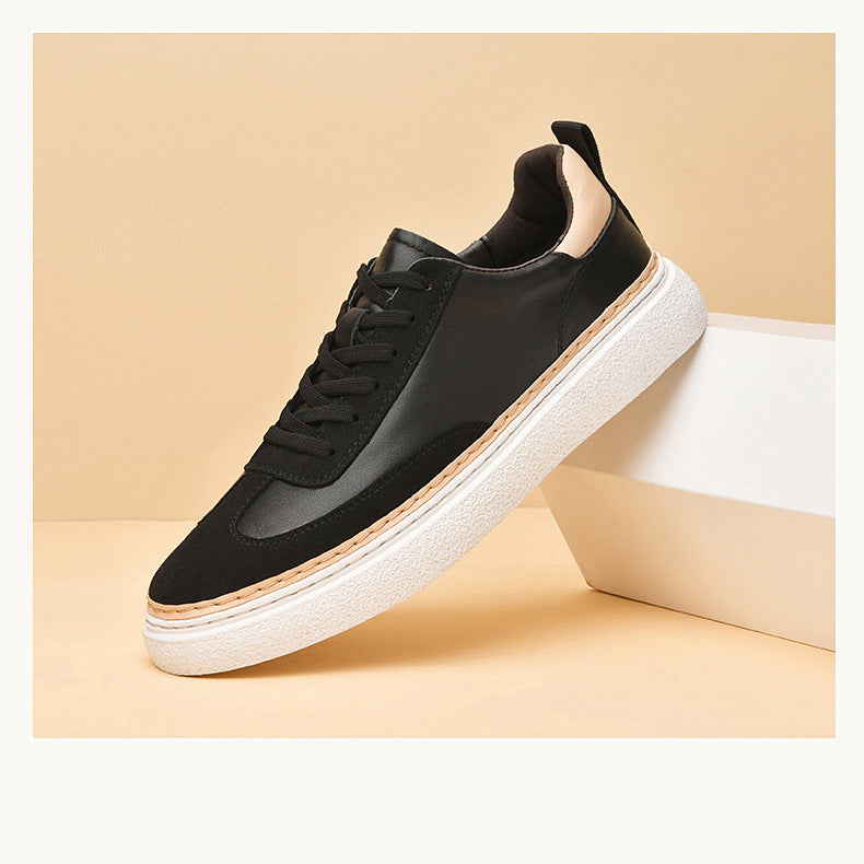 Jack – Baskets à Semelle Épaisse en Cuir Véritable