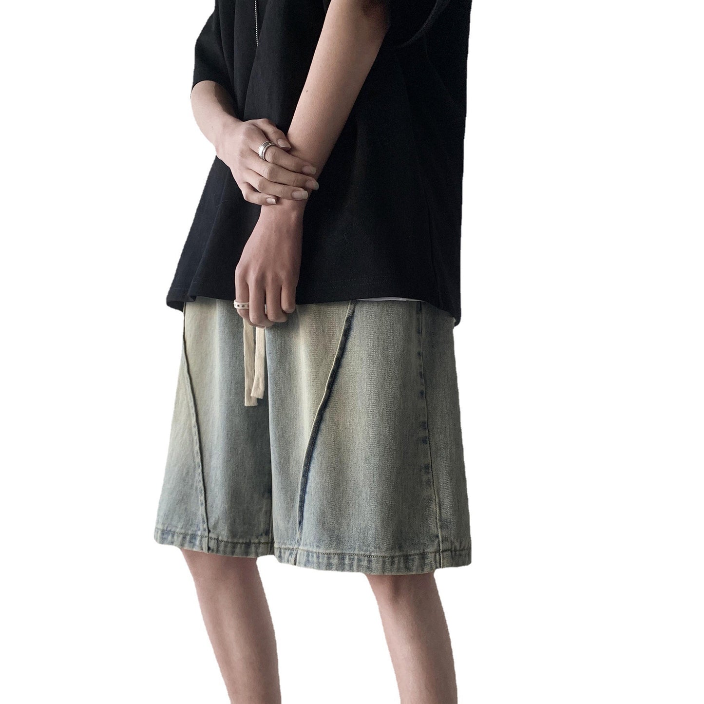Kieran – Pantalon Court Droit Rétro Lavé