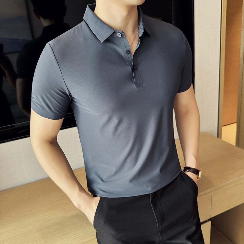 Micheal – T-shirt fin à couleur unie pour homme