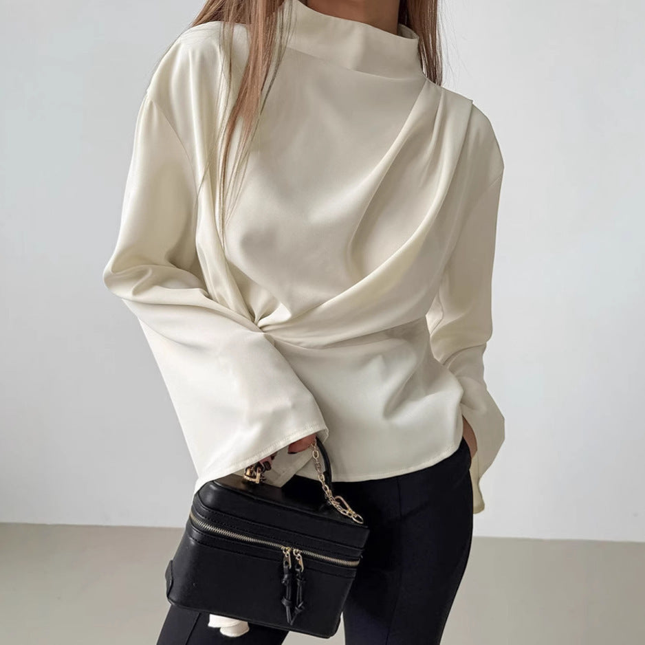 Lauren – Chemise en Chiffon à Manches Évasées et Fente