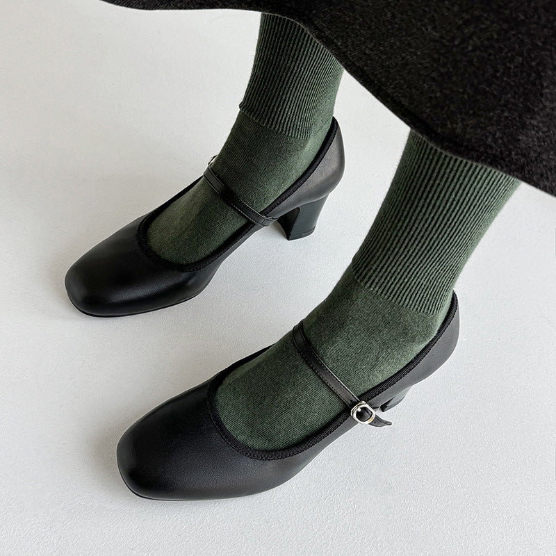Shirley – Talons Hauts en Cuir Vegan Rétro Français