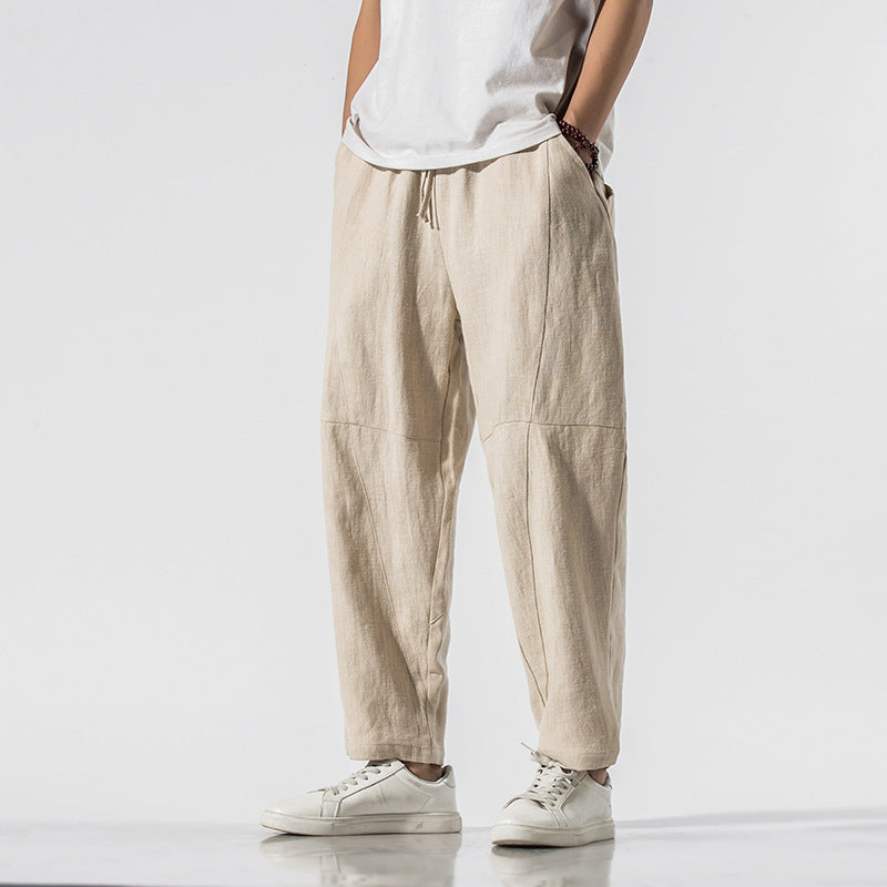 Robert – Pantalon Ample en Lin Style Chinois pour Hommes