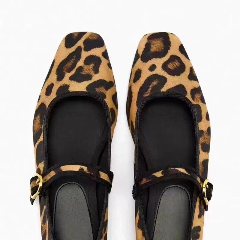 Jennifer – Chaussures Mary Jane à Imprimé Léopard