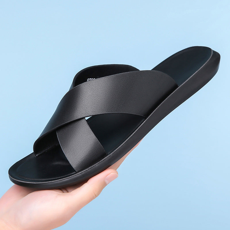 Ashley – Chaussons d'Été Décontractés en Cuir Vegan pour Hommes