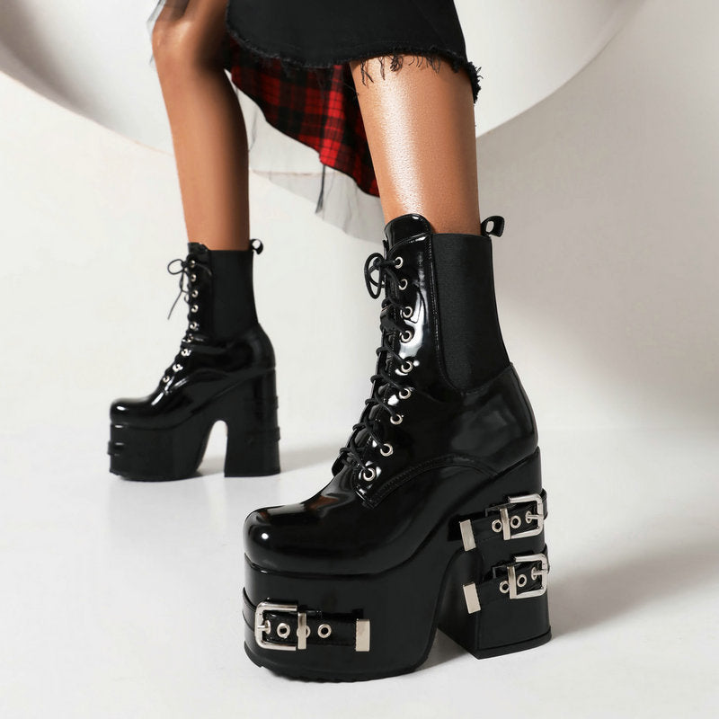 Brenda – Bottes à Talons Hauts avec Fermetures Éclair Latérales