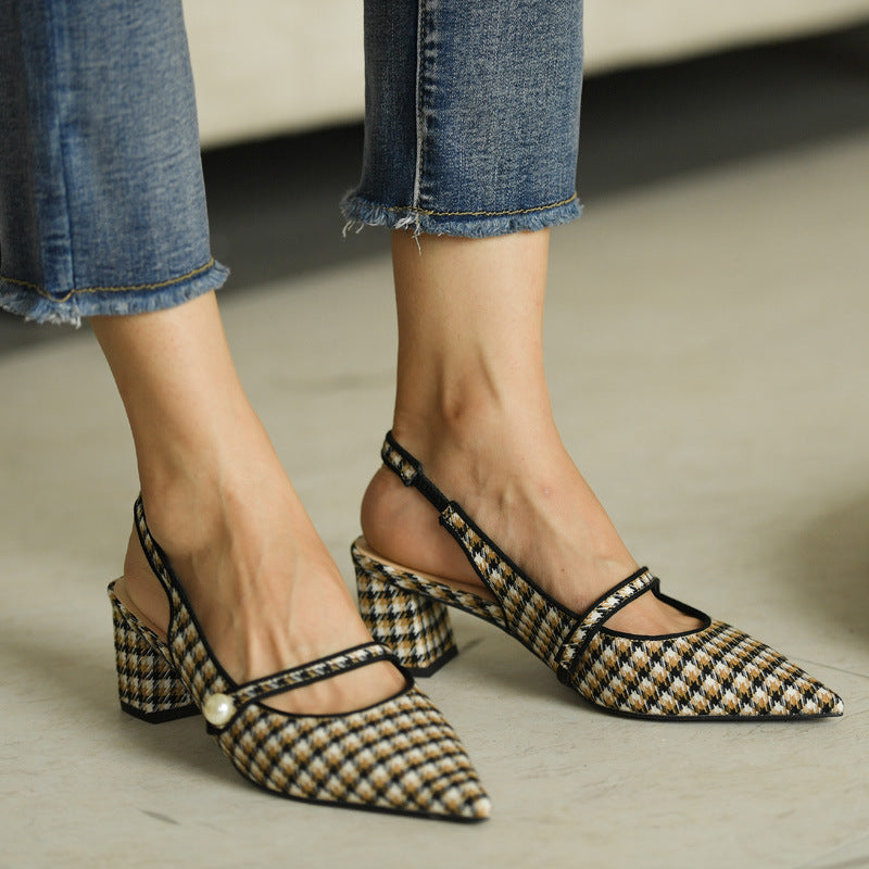 Danielle – Chaussures à Talons Hauts en Tissu