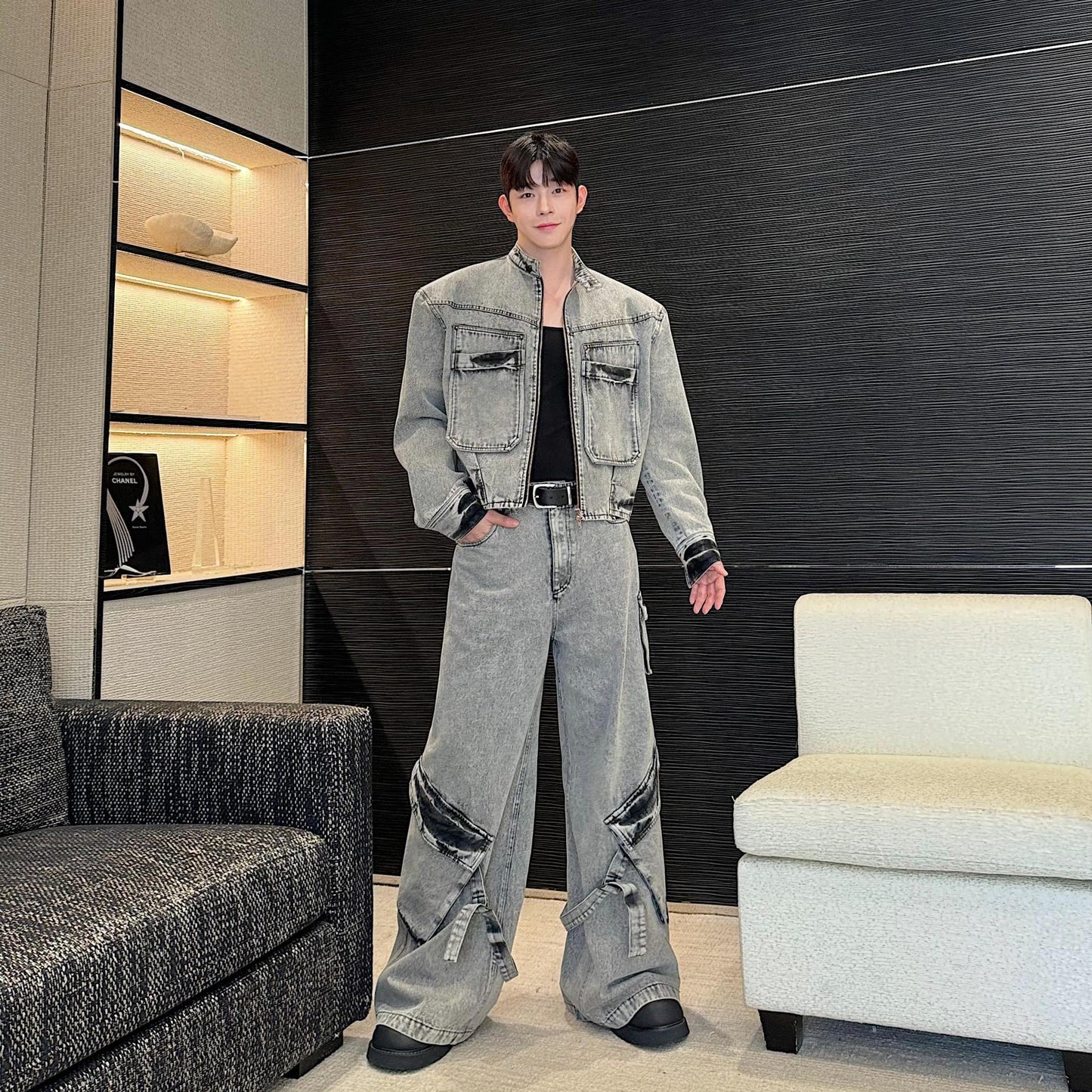 Mandy – Ensemble Veste Cowboy Spéciale à Jambes Larges