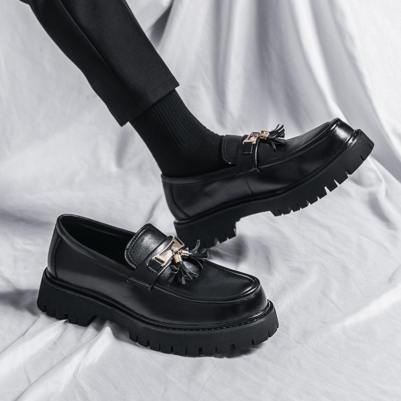 Trevor – Chaussures Style Britannique en Cuir Vegan Noir