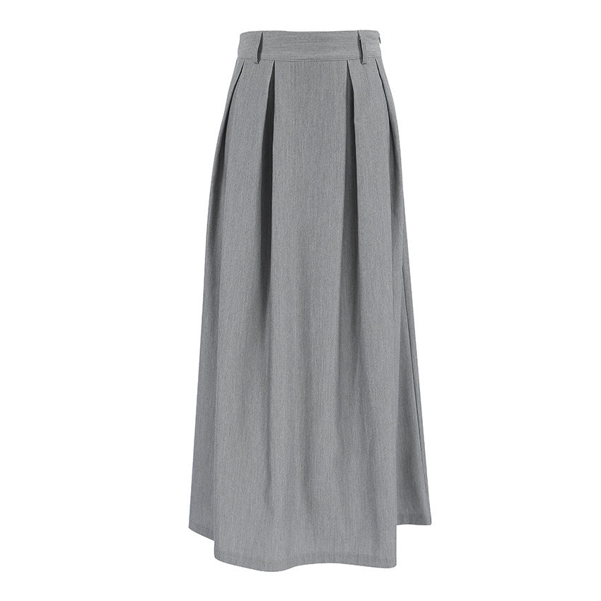 Katy – Jupe Longue Plissée Taille Haute