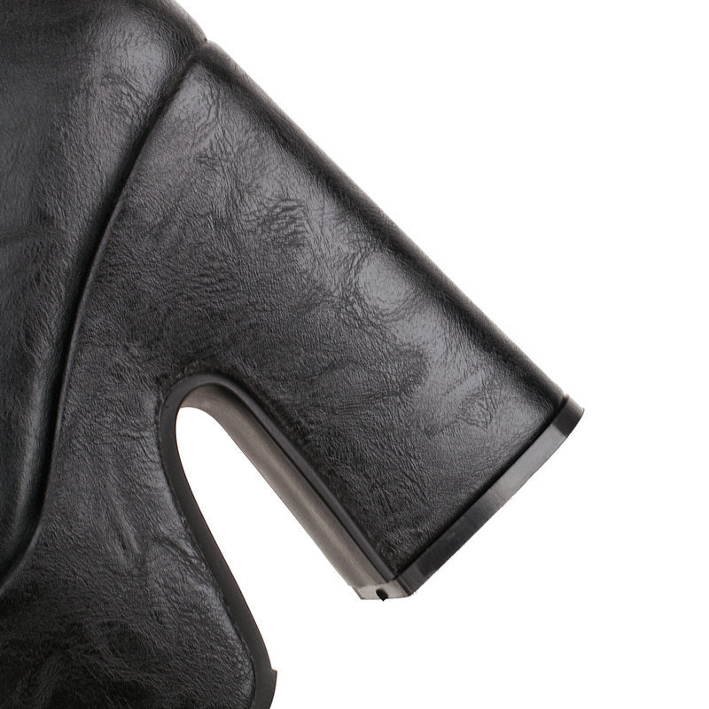 Brenda – Bottes à Talons Hauts avec Fermetures Éclair Latérales