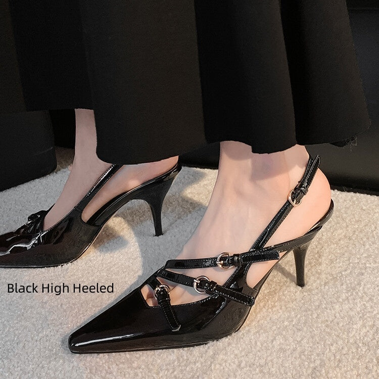 Stephanie – Escarpins Féeriques à Talons Aiguilles avec Boucle Ceinture