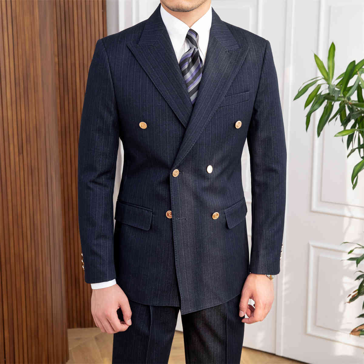 Jeremy – Costume Slim Double Boutonnage Automnal