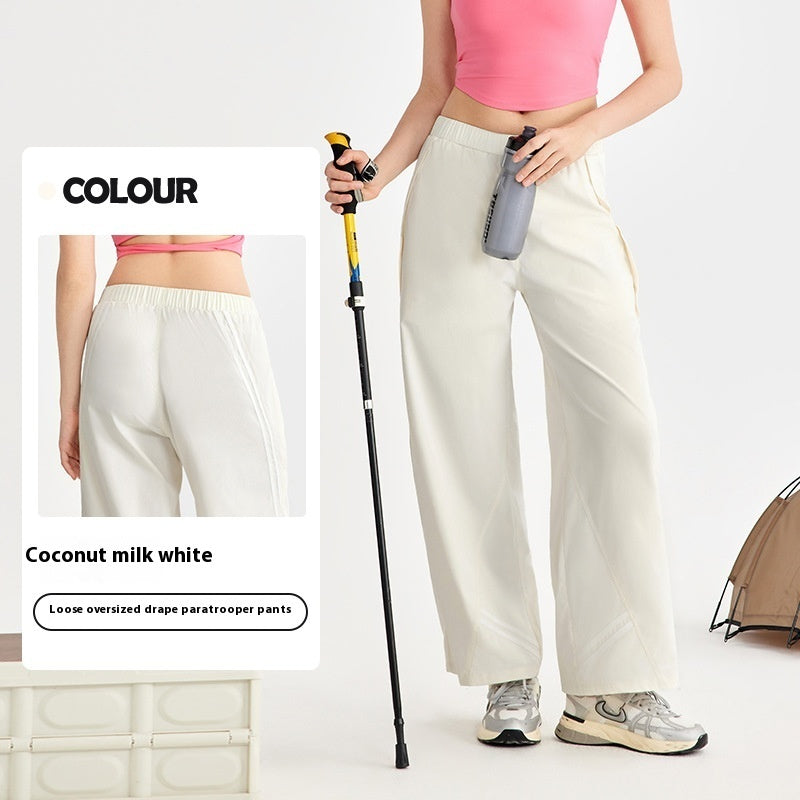 Helen – Pantalon Large à Rayures Latérales