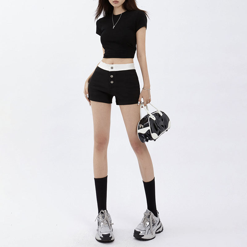 Jessie – Shorts Décontractés Colorblock
