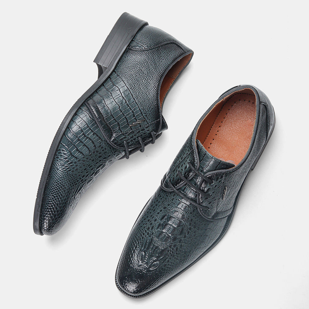 Julian – Chaussures vintage en cuir vegan avec motif