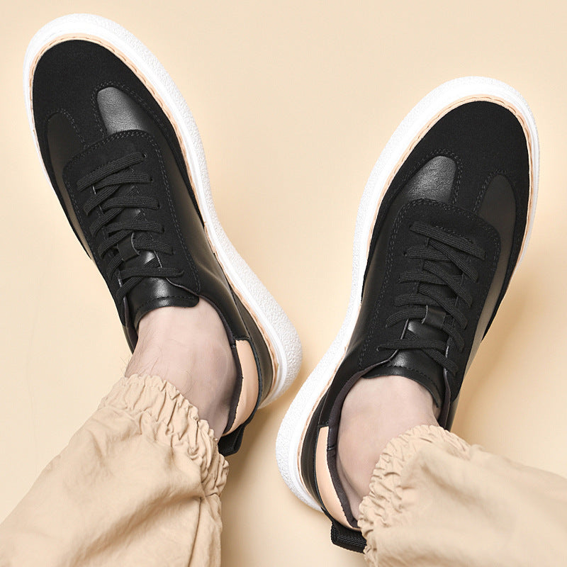 Jack – Baskets à Semelle Épaisse en Cuir Véritable