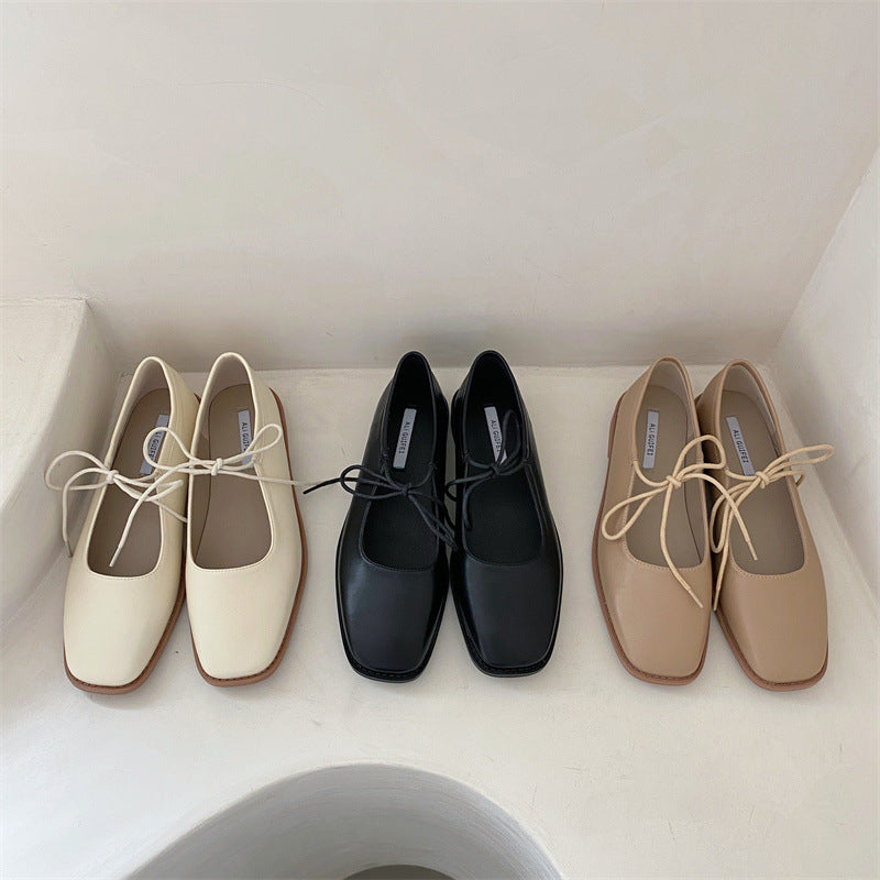 Zoe – Chaussures Plates Mary Jane à Bout Carré