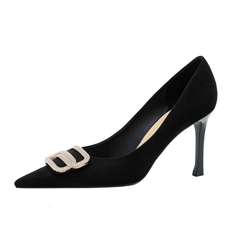 Judith – Chaussures à Talons Aiguilles en Cuir Vegan avec Strass pour Femme