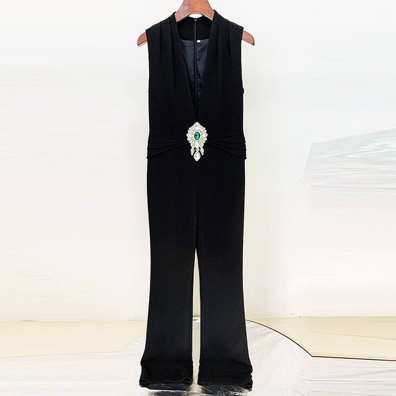 Jane – Combinaison sans manches avec perles et strass