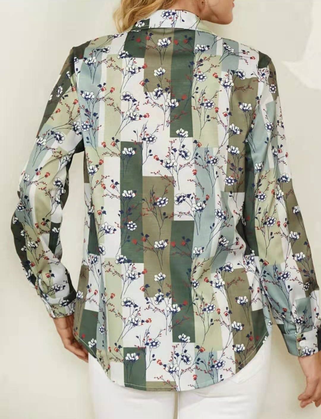 Kimberley – Chemise ample à imprimé manches longues