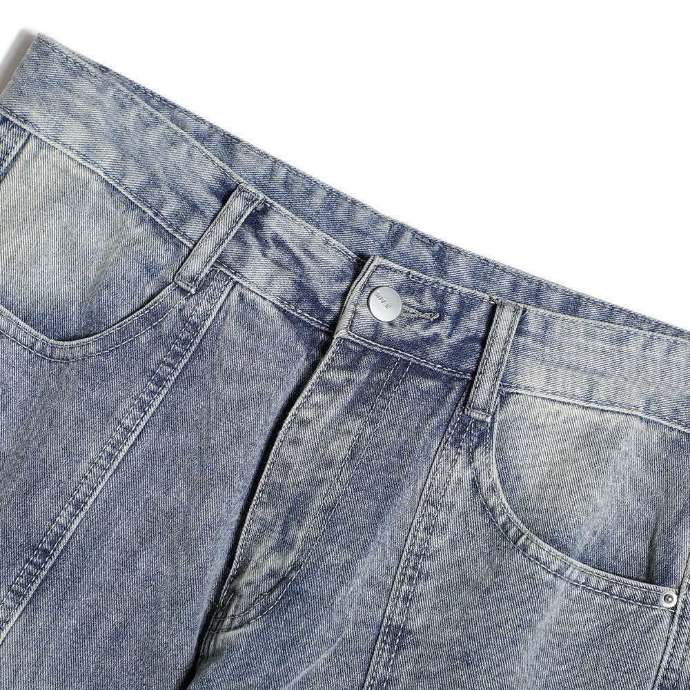 Carl – Jean Droit Patchwork Couleur Unie