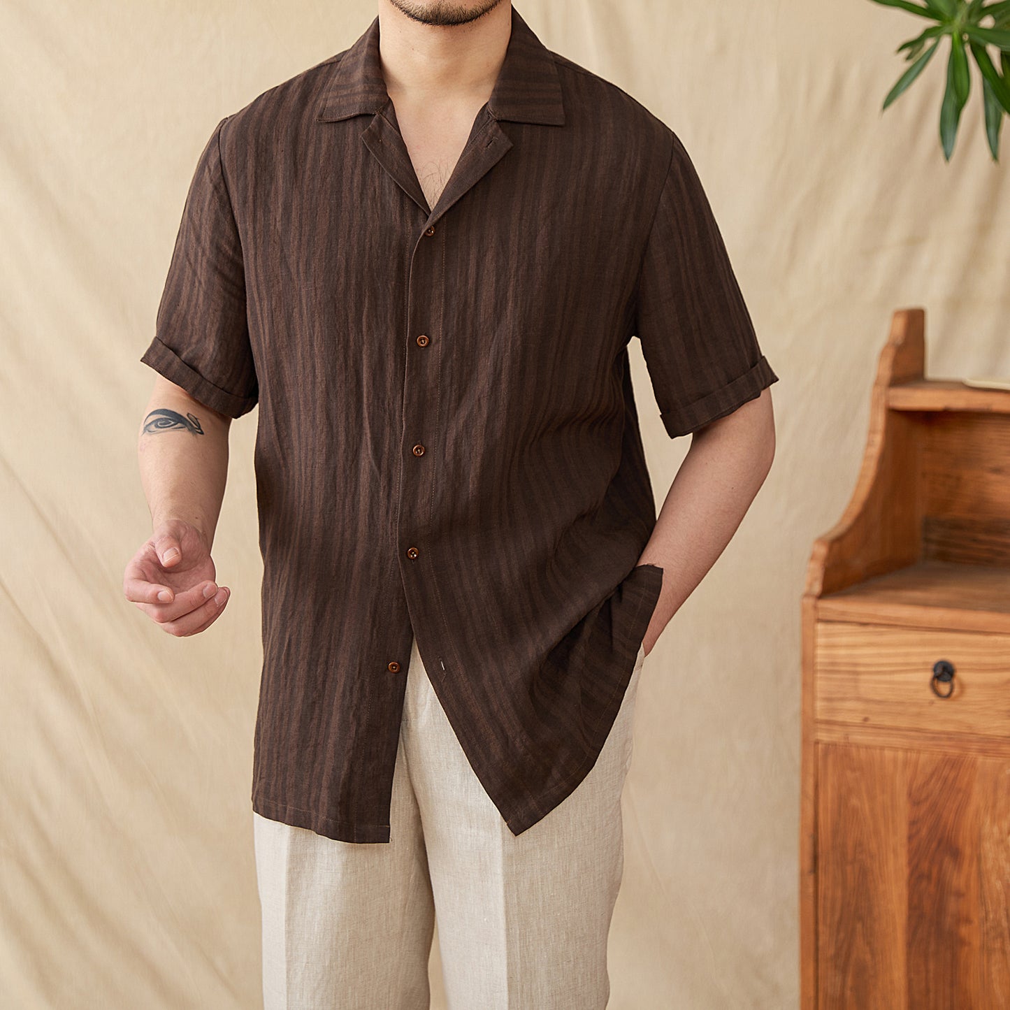 Doug – Chemise Légère Vintage Élégante Décontractée