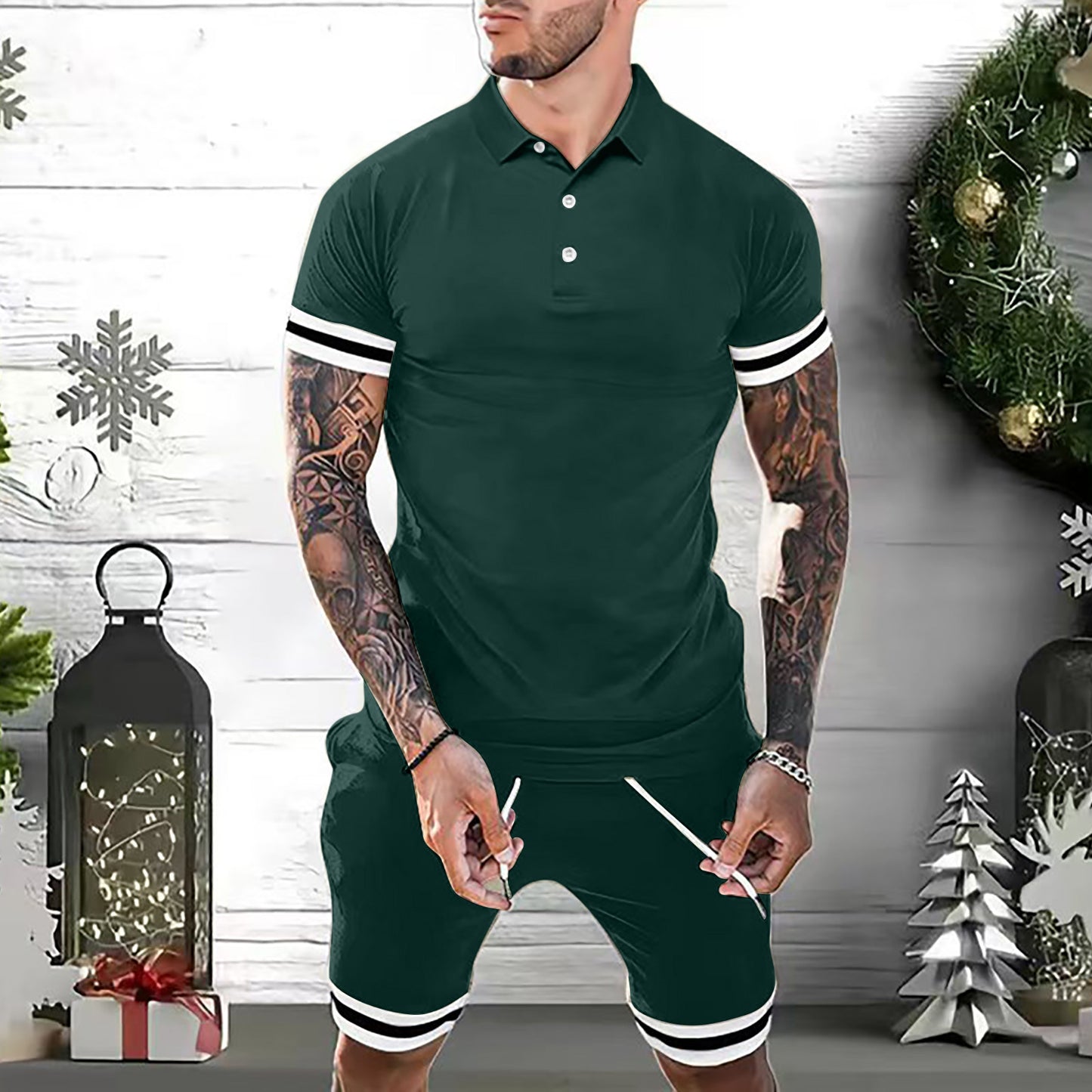 Spencer – Ensemble de Polo et Short d'été pour Hommes