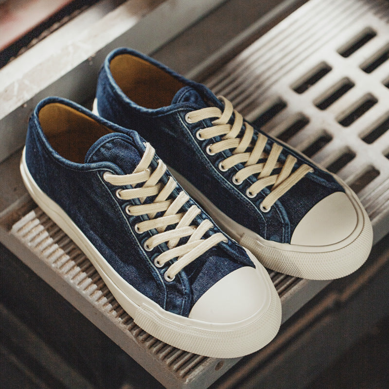 Owen – Chaussures en Toile Lavées Style Rétro Décontracté