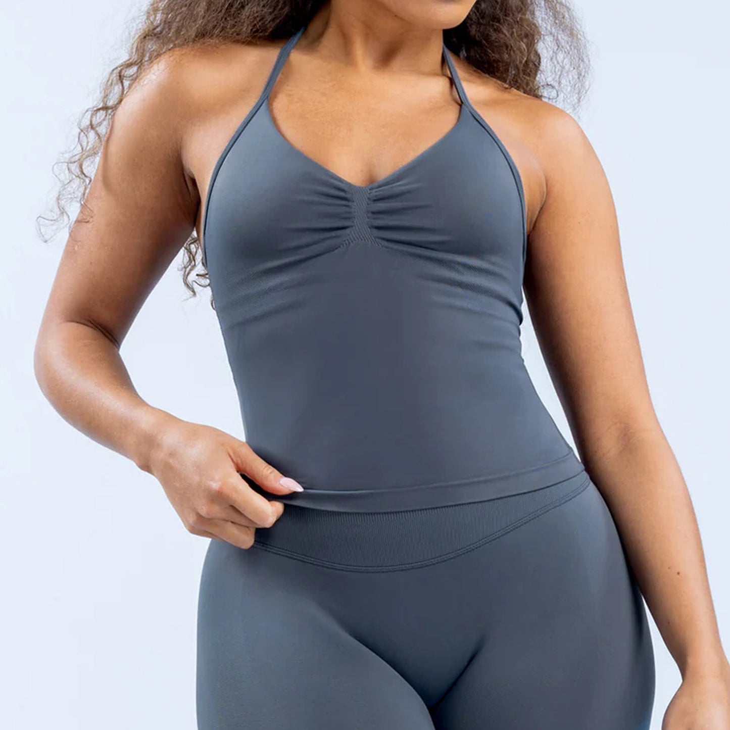 Joanne – Débardeur de Sport Sans Couture en Nylon Mat Élastique